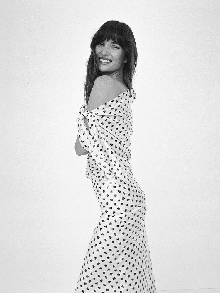 Asymmetrical Draped Tie‑Shoulder Maxi Dress