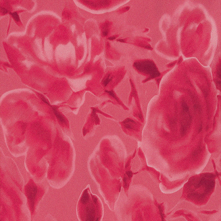 Pink Rose Print Halter Neck Flowy Midi Dress